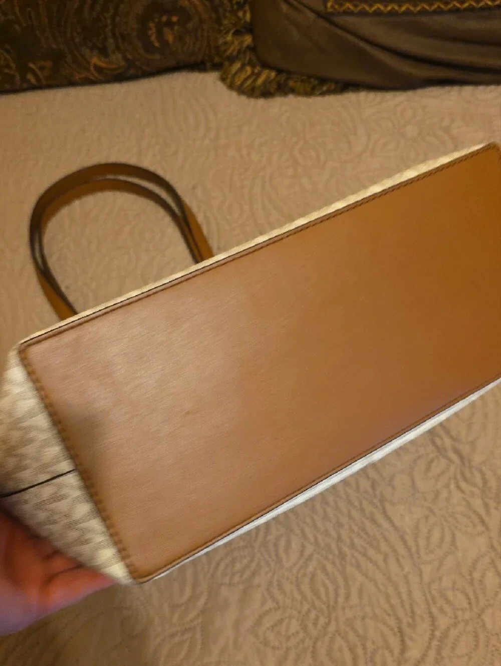 Michael Kors Vanilla Signature MK Tote with Acorn Trim